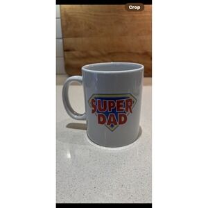 SUPER DAD " Royal Norfolk "Coffee Mug ~ Blue- Red - Yellow